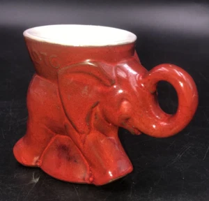 1976 Frankoma GOP Red Elephant Mug Cup Republican Party Politics Bicentennial - Picture 1 of 12