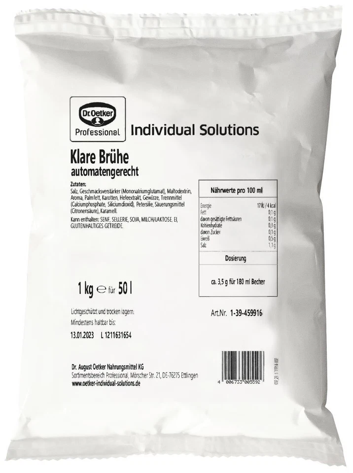 DR. OETKER Dr.Oetker Klare Brühe Automatensuppe 1kg
