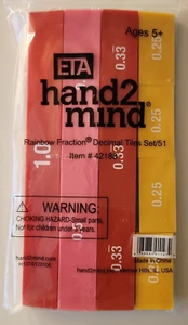 ETA Hand2Mind Rainbow Fraction Tiles Set /51 Math Manipulatives Learning School - Picture 1 of 2