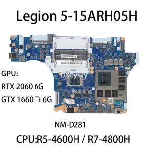 For Lenovo Legion 5-15ARH05H NM-D281 Motherboard AMD R5-4600H GPU RTX 2060 6G - Picture 1 of 6