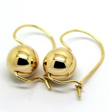 Kaedesigns New Genuine   9CT YELLOW GOLD 12MM EURO BALL DROP EARRINGS  