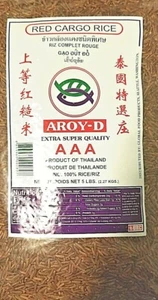 20 lbs of Thai Red Cargo Jasmine Rice, 4 X 5 lb bag (Free Shipping) - Picture 1 of 3