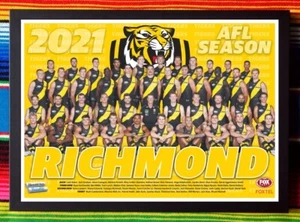 Framed 2021 RICHMOND TIGERS AFL Poster - 62cm x 44.5cm x 3cm - Bild 1 von 3