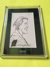 Star Wars 2015 Chrome Perspectives Jedi vs Sith Sketch Card Lak Lim 1/1 Qui Gon