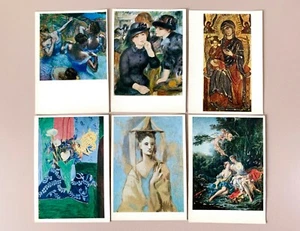 Juego de 12 postales del Museo Estatal de Bellas Artes de Pushkin 1970 reproducciones soviéticas de la URSS - Imagen 1 de 5