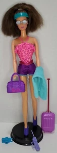 1998 Barbie Florida Vacation Teresa Doll Pink Animal Print Swimsuit +Accessories - Picture 1 of 15