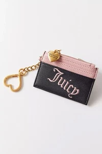 Cartera de Colección Juicy Couture Tarjeta Identificación Porta Dinero Y2K Iconos Bordados - Nueva WT - Imagen 1 de 9