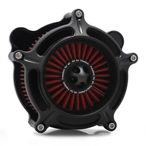 Filtro de admisión de filtro de aire de turbina para Harley Touring 08-16 Softail Fatboy 16-17 - Imagen 1 de 8