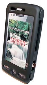 Crystal Case Cover Handy  Hülle in Schwarz für Samsung M8800 Pixon - Picture 1 of 2