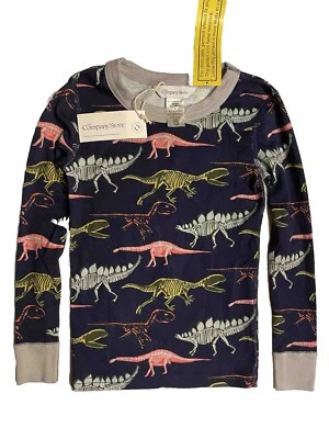 Juego de pijama The Company Store niños dinosaurios algodón orgánico talla 6-7 top/pantalones Perú Foto 1 de 4