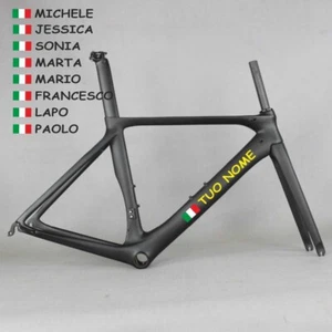 KIT 5 AUFKLEBER NAME UND FLAGGE ITALIEN FÜR FAHRRÄDER MOTORRAD AUTO BOOTE SPORT - Bild 1 von 1