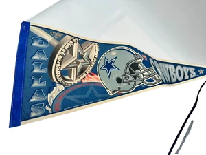 1996 Dallas Cowboys WinCraft NFL Team Logo Helmet Felt Pennant Vintage USA 29” - Picture 1 of 3