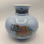Beautiful Large Wedgwood Blue Elephant Vase C1992 
