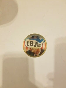 LBJ for the U.S.A. flasher - spilla politica - non su bottone - Foto 1 di 6