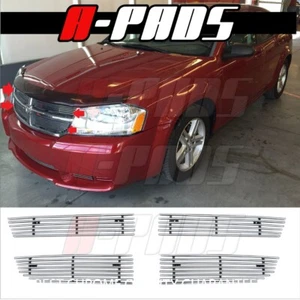 FOR DODGE 2007 08 09 2010 AVENGER SXT UPPER BILLET GRILLE INSERT 4PCS BOLT ON - Bild 1 von 2
