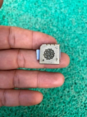 1800s Collectible Rare Bronze Hand Carved Decent Flower Figured Jewelry Mold Die - Image 1 of 4