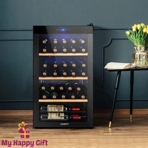 Devanti Wine Cooler Fridge Compressor Cellar Chiller Home 34 Bottles Black - Picture 1 of 9