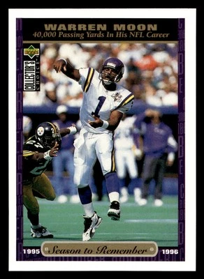 1996 Collector's Choice Season to Remember Warren Moon #65 Minnesota Vikings - Image 1 of 2