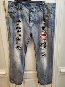 Jeans uomo vintage Bleecker & Mercer effetto invecchiato 44X32 - Foto 1 di 8