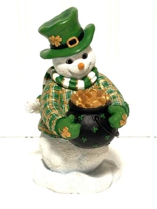 Pipka’s Irish Snowman Celtic Pot Of Gold From the Irish Collection 2004 Lucky 6” - Imagen 1 de 5