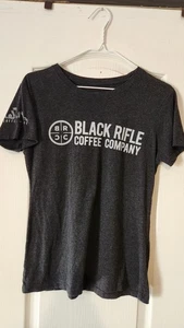 Black Riffle Coffee Company Damen Large T-Shirt grau Grafikdruck Rundhalsausschnitt - Bild 1 von 4