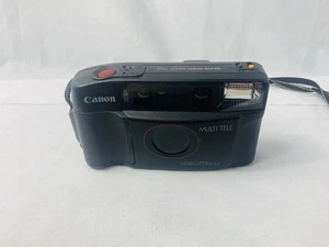 Canon Sure Shot Multi Tele analoge Kompaktkamera 35 mm Akkudeckel beschädigt - Bild 1 von 3