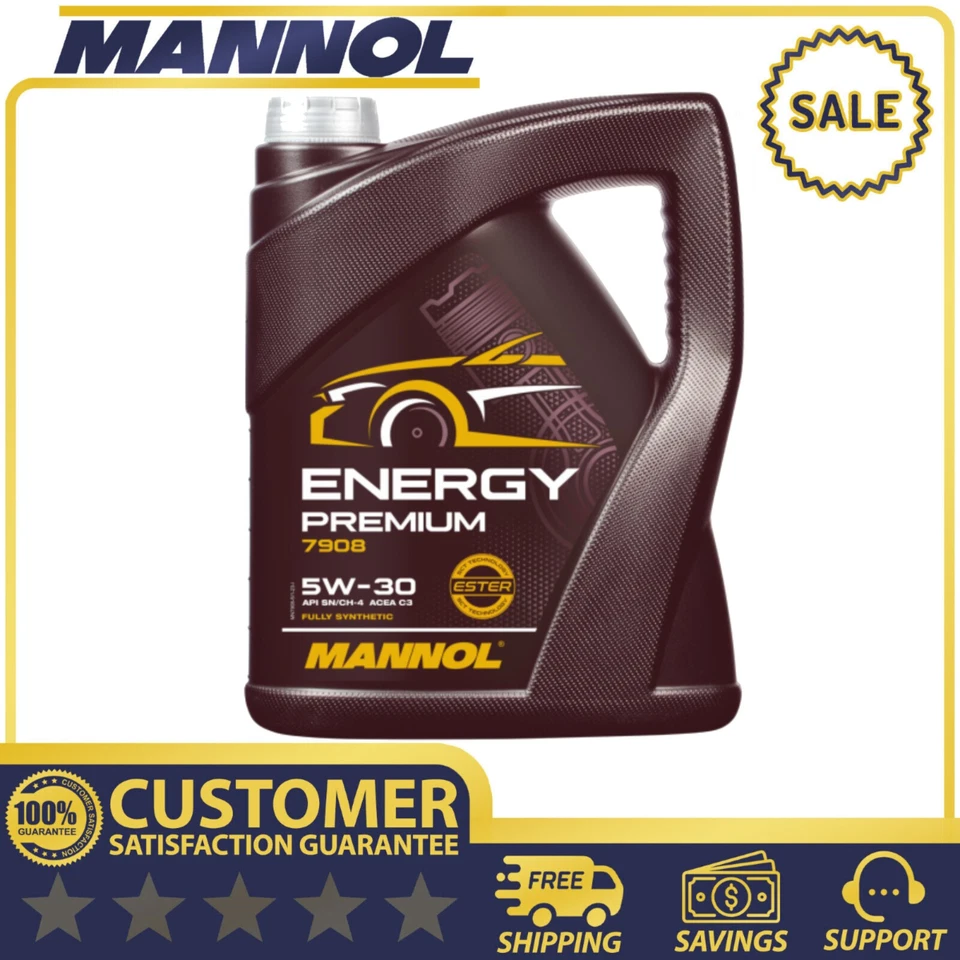 Mannol Premium 5W30 Fully Synthetic Engine Oil Low Saps C3 BMW LL-04 7908 5L