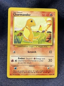 Ink Obstruction ERROR Charmander 46/102 Base Set Unlimited Pokemon MISPRINT - Picture 1 of 3