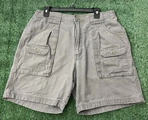 Pantaloncini cargo jeans denim testa rossa uomo taglia 36 grigio vestibilità rilassata abbigliamento da lavoro - Foto 1 di 8