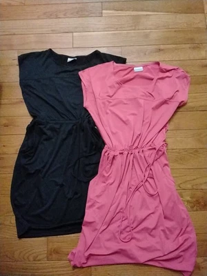Vestidos Columbia Pacific Haze para mujer, lote de dos, rosa y negro (medianos y pequeños) Foto 1 de 4
