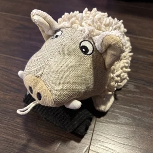Petlou Plush Squeaking Dog Toy, Warthog - Beige, 8” - Picture 1 of 3