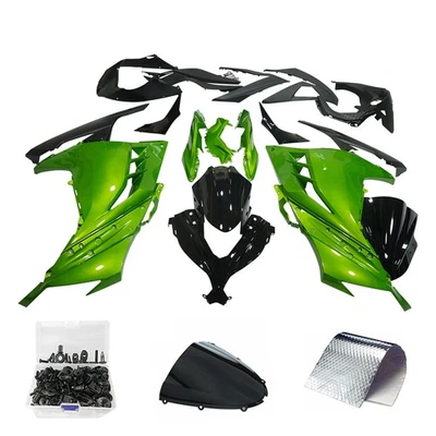 Kit de panel de carenado verde EE. UU. apto para Kawasaki Ninja 300 EX300 2013 2014 2015 2016 Foto 1 de 4