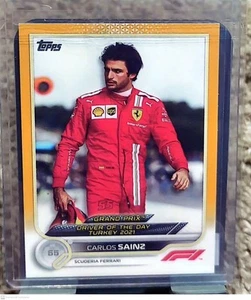 2022 Topps Formual 1 #187 Carlos Sainz Gold Parallel /50 - Picture 1 of 2