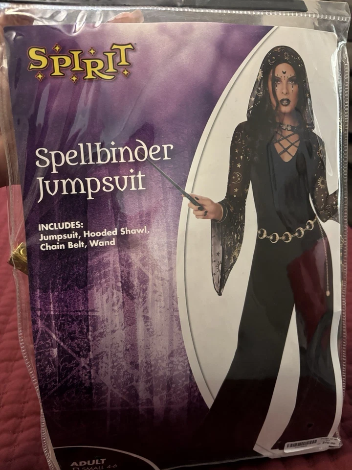 Disfraz Spirit Halloween Mujer Pequeño 4-6 Encuadernador de Hechizos Mono Adulto NUEVO Foto 1 de 4