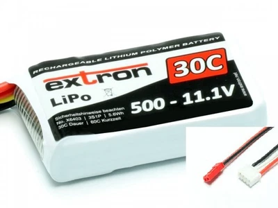 3S Lipo Extron X2  LiPo 3S 11,1V 500mAh 30C/60C NEU - Bild 1 von 2