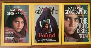 National Geographic June 1985 “Afghan Girl”  April 2002 “Found" Oct 2013 125th - Imagen 1 de 15