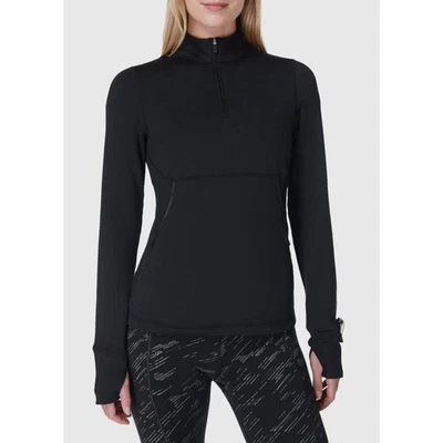 Sweaty Betty Therma Boost Running Half Zip Pullover Black Size Small NWT - Image 1 of 4