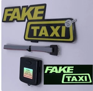 Fashion JDM Car LED Decor Light Sticker Flashing FAKE TAXI Sticker 5 Light Modes - Picture 1 of 1