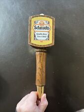 Schmidt’s  3-Sided Vintage Wooden Draft Beer Tap Handle 9”