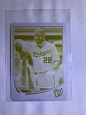2013 Topps - Jayson Werth -Washington Nationals - Yellow Printing Plate #328
