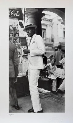 WALKER EVANS Citizen Havana 1933 Original Plata Gelatina Estate Estampado Edición de 75 Foto 1 de 4