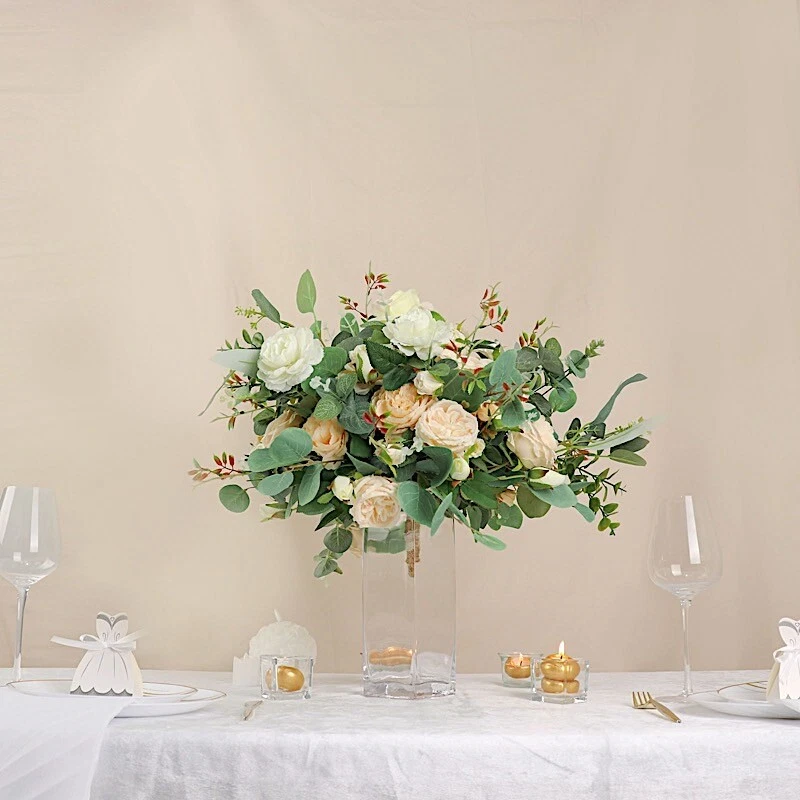 12 CLEAR 10" Square Glass FLOWER VASES Wedding Party Events Decorations Supplies - Image 1 of 4