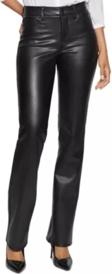 Nydj Not Your Daughters Jean Marilyn Straight Faux Leather Pants Sz 20 Black NWT - Image 1 of 4
