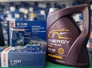 KIT DE SERVICIO BOSCH PARA VAUXHALL CORSA D 2010-2015, GASOLINA 1.0 INCLUYE ACEITE - Imagen 1 de 2