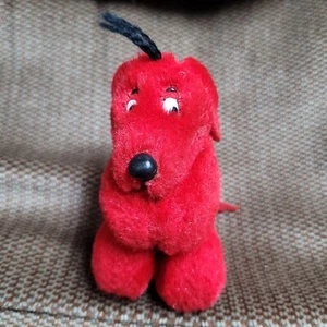 Vintage Eden 1988 CLIFFORD The Big Red Dog 3” Plush Clip On Grip Scholastic - Picture 1 of 4