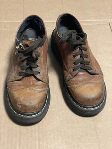 Dr Martens 8651 braun Leder klobig Oxford Plateau Schuh Größe 8 Hergestellt in England - Bild 1 von 14
