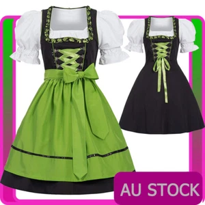 Deluxe Womens Oktoberfest Costume German Bavarian Beer Maid Dirndl Fancy Dress - Picture 1 of 5