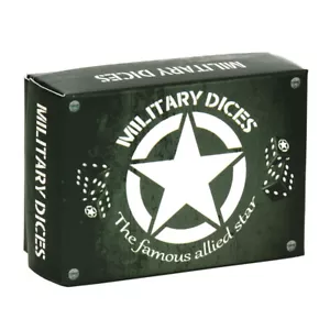 Juego de dados estrella aliada caja de dados juego rockabilly ejército de EE. UU. arte nariz militar - Imagen 1 de 2