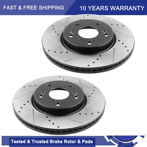 Rotores de freno delanteros perforados de 293 mm para Honda Accord EX-L LX 2008 2009 2010-2020 - Imagen 1 de 6