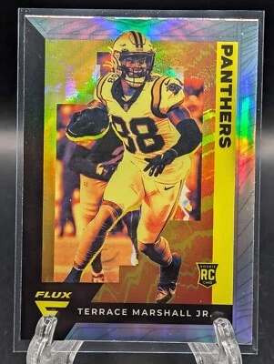 2021 Panini Chronicles Flux Terrace Marshall Jr. RC #FX-16 Silver Prizm Panthers - Image 1 of 2